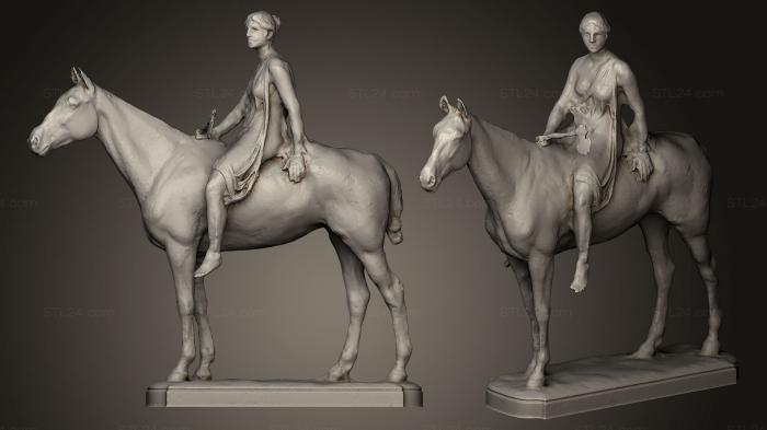 Statues antique and historical (Amazone zu Pferde, STKA_1088) 3D models for cnc